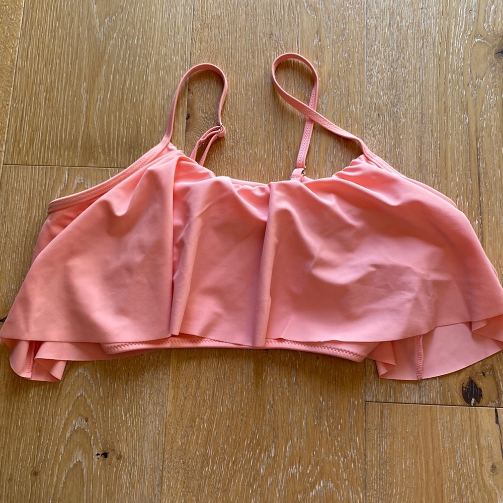 CUPSHE coral flowy bikini top (no pads) NEW w/out tags